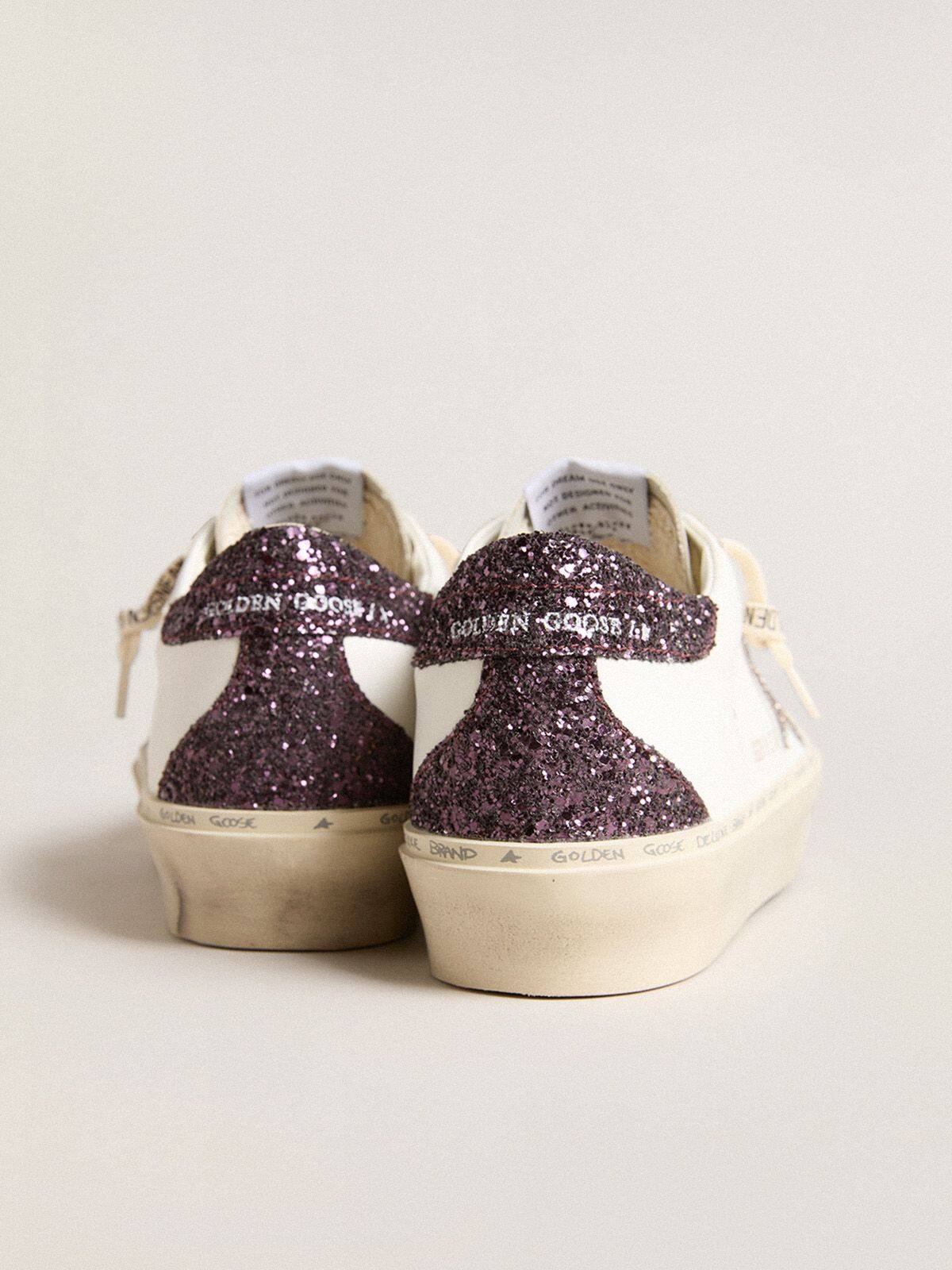 Women’s Hi Star with silver glitter star and ruby red glitter heel tab