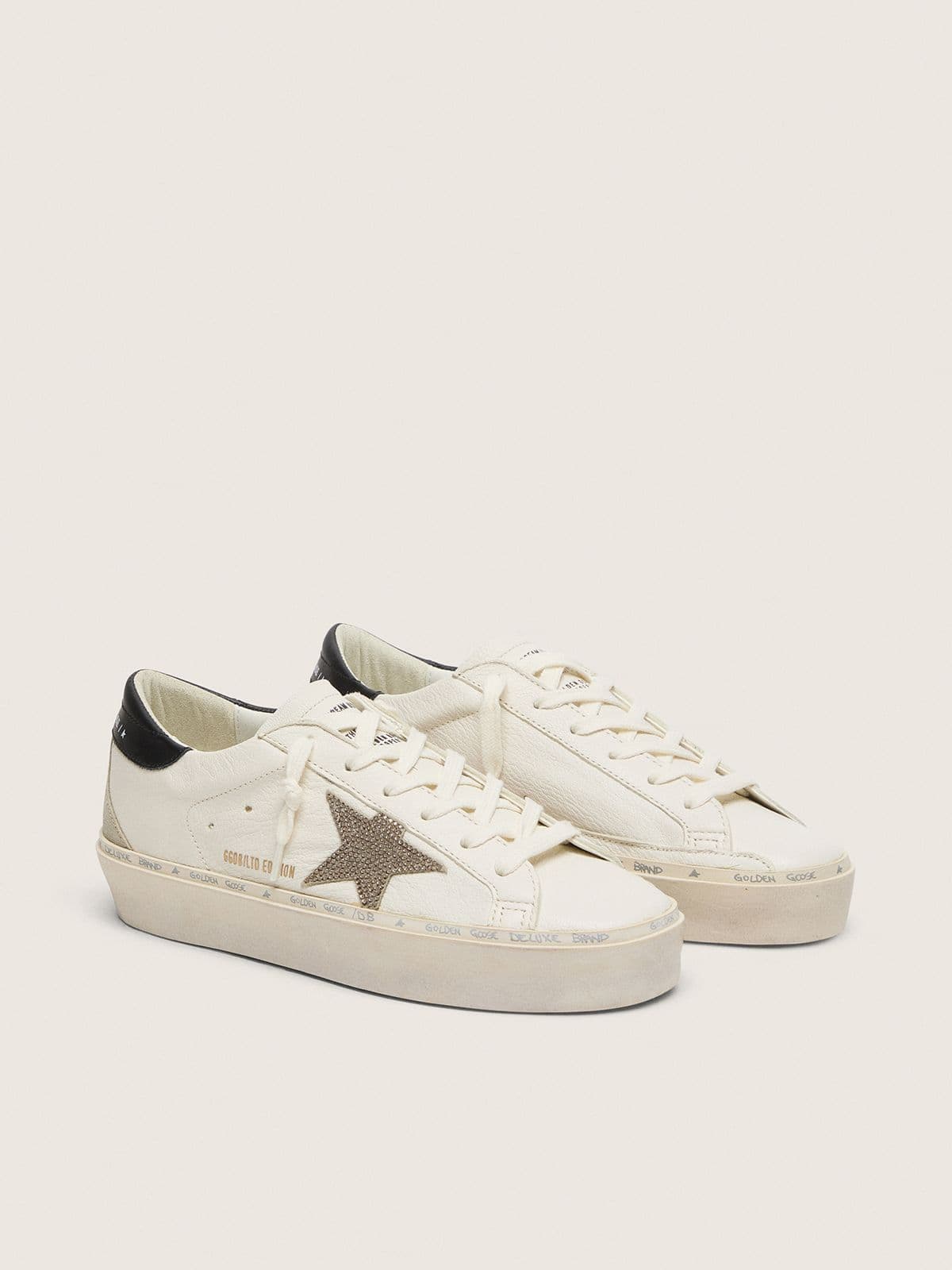 Hi Star LTD with Swarovski crystal star and black leather heel tab