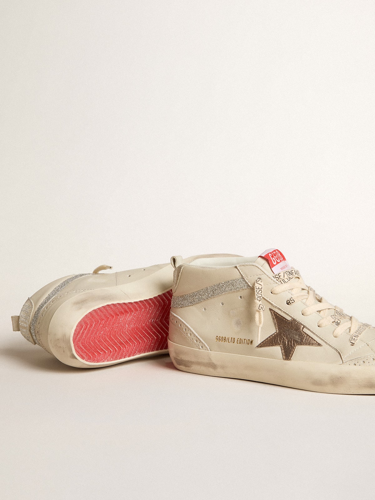 Women's Mid Star LTD with bronze leather star and Swarovski crystal flash