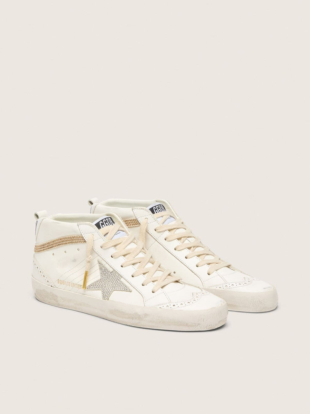 Mid Star LTD with star and heel tab in suede with Swarovski crystals