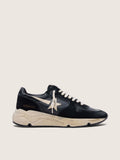 Women's Running Sole in black nappa and suede