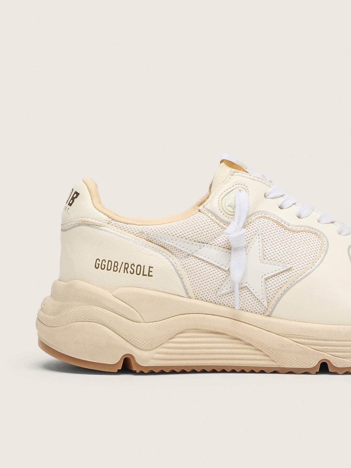 Women's Running Sole in mesh and white nappa