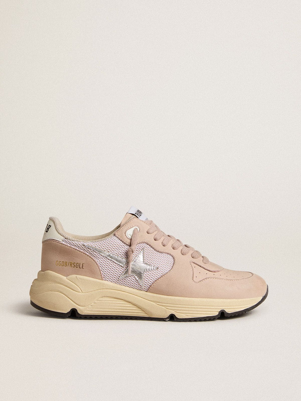 Women’s Running Sole in mesh and nubuck with silver metallic leather star