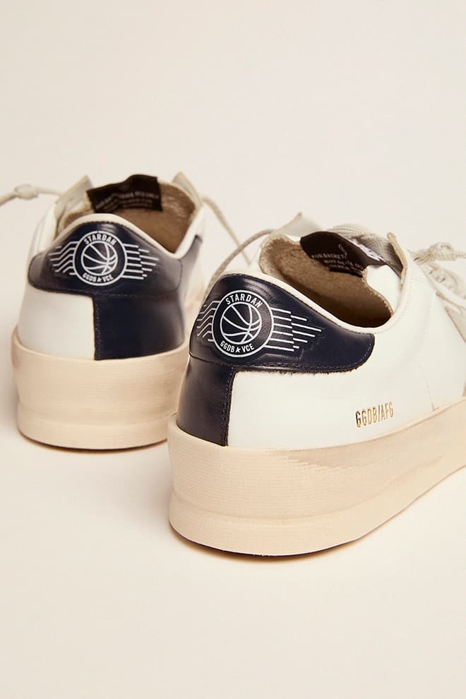 Women’s Stardan with ice-gray suede star and blue heel tab