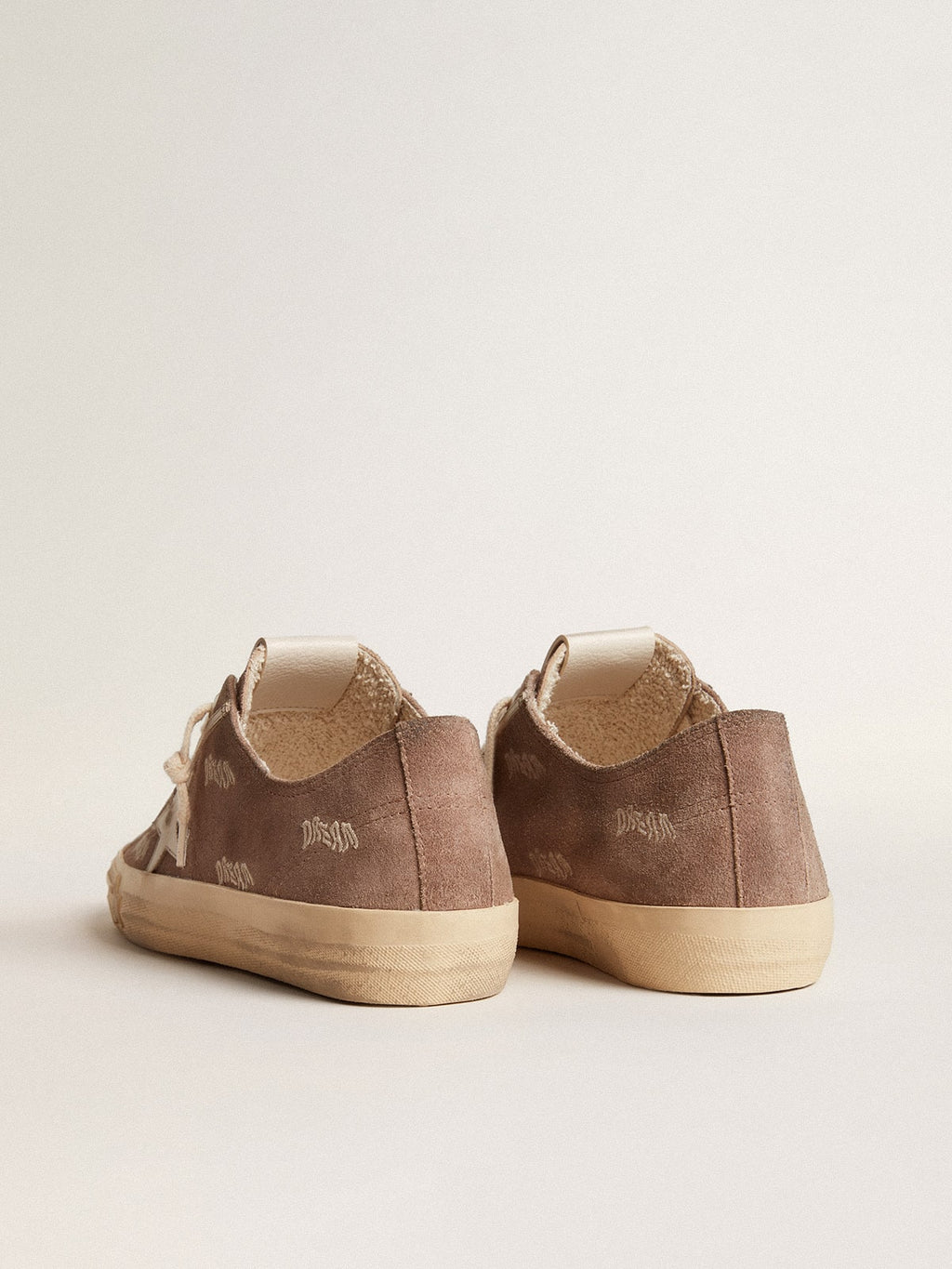 Women's V-Star in dove-gray suede with light gray leather star