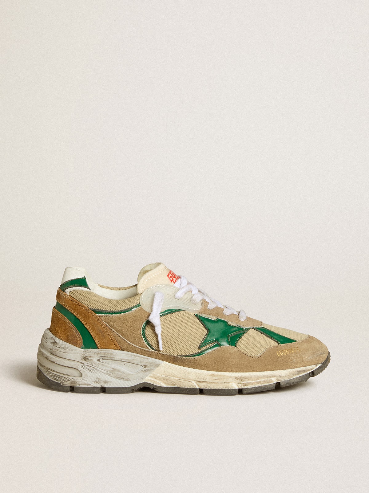 Women’s Dad-Star LAB in nylon with green leather star and suede inserts