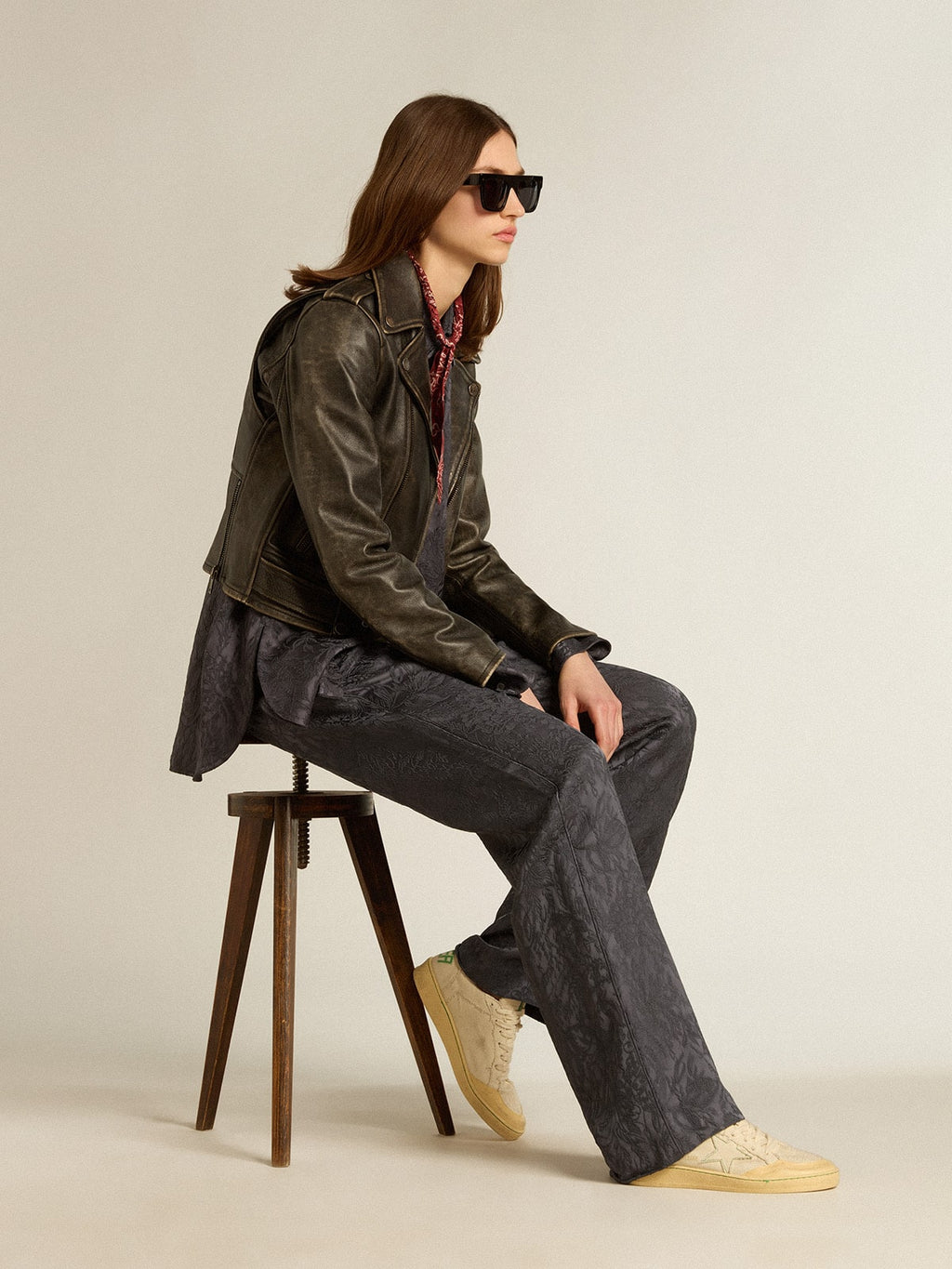 Ball Star LTD with vanilla canvas star and leather heel tab