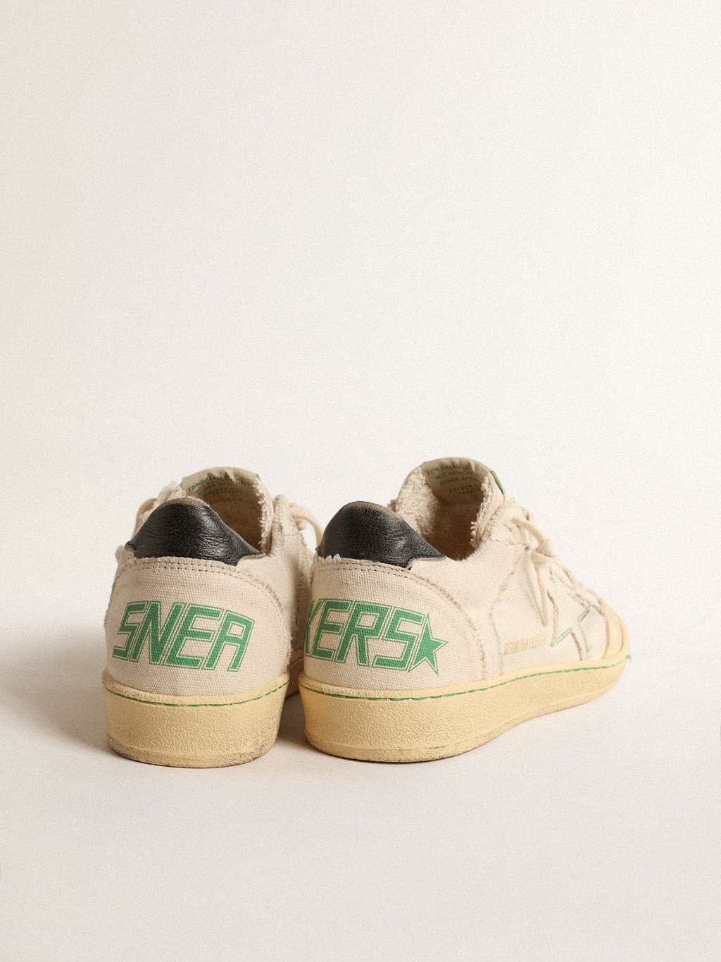 Ball Star LTD with vanilla canvas star and leather heel tab