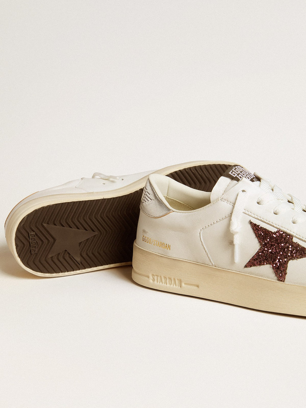 Women's Stardan in nappa with glitter star and metallic leather heel tab