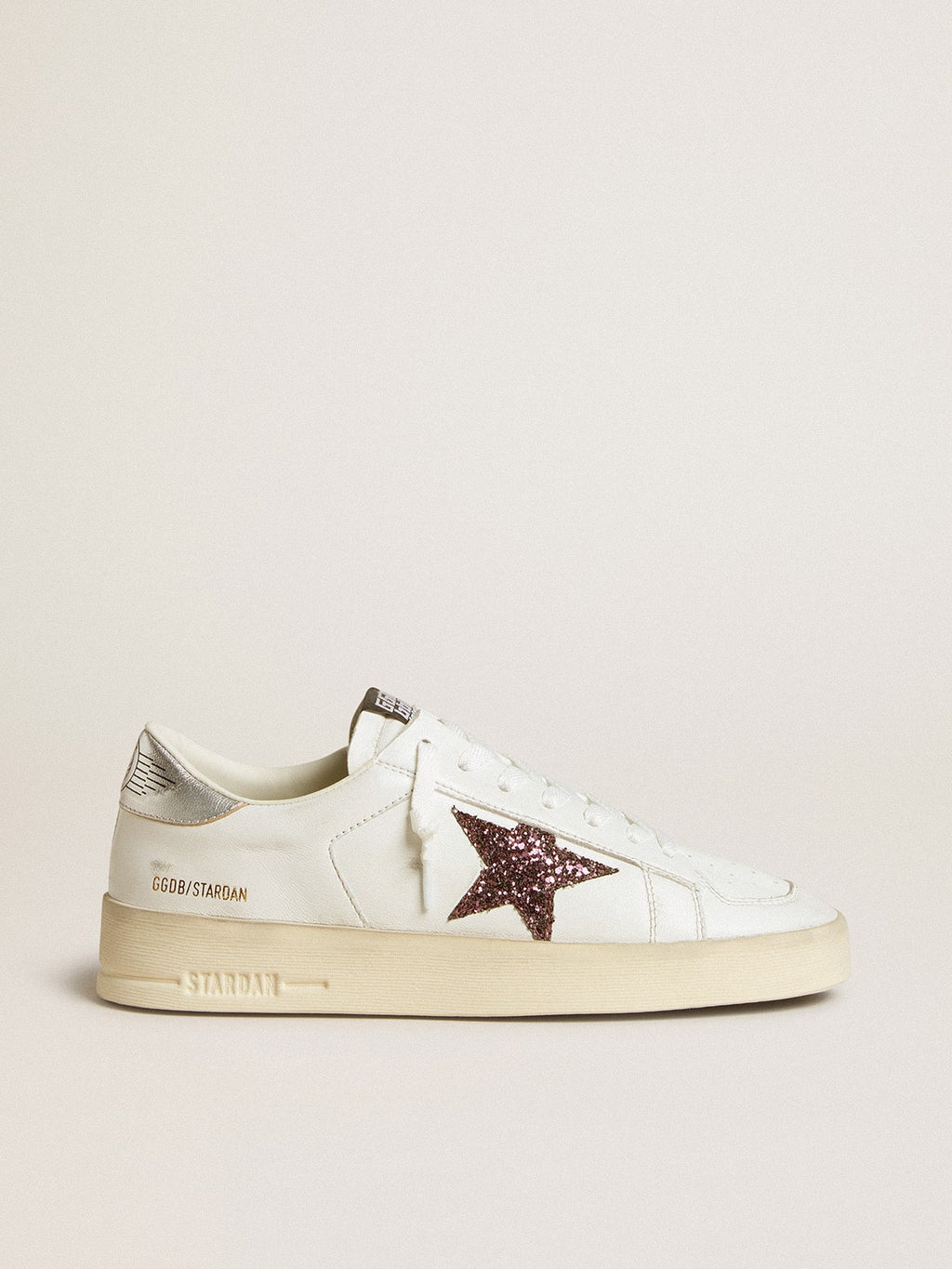 Women's Stardan in nappa with glitter star and metallic leather heel tab