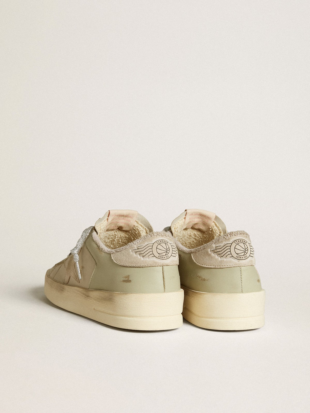 Stardan in nappa and leather with suede star and heel tab