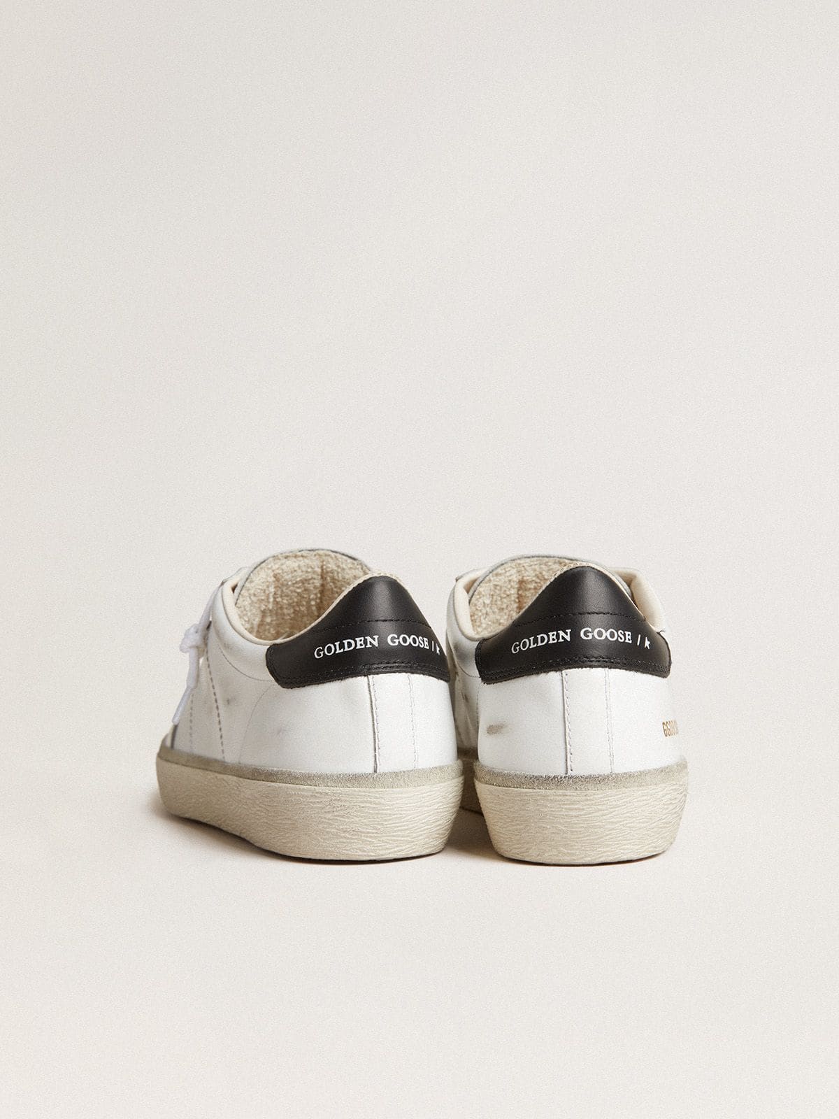 Women's Soul Star in white leather with black leather heel tab