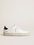 Women's Soul Star in white leather with black leather heel tab