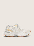 Women’s Lightstar in white leather and mesh with worn-white star
