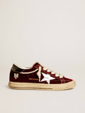 Women’s Super-Star LTD in velvet with metallic leather star and heel tab