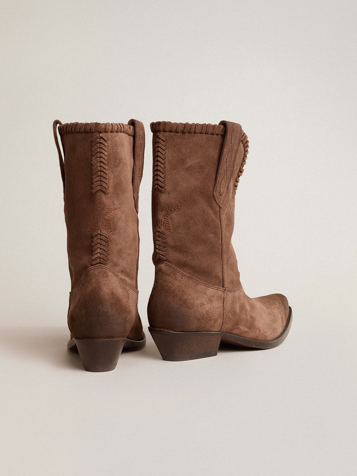 Low Women’s boots in dark brown washed suede