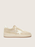 Ball Star in beige suede with white leather star and heel tab