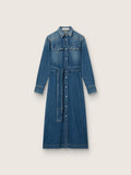 Women's shirt dress in denim with belt