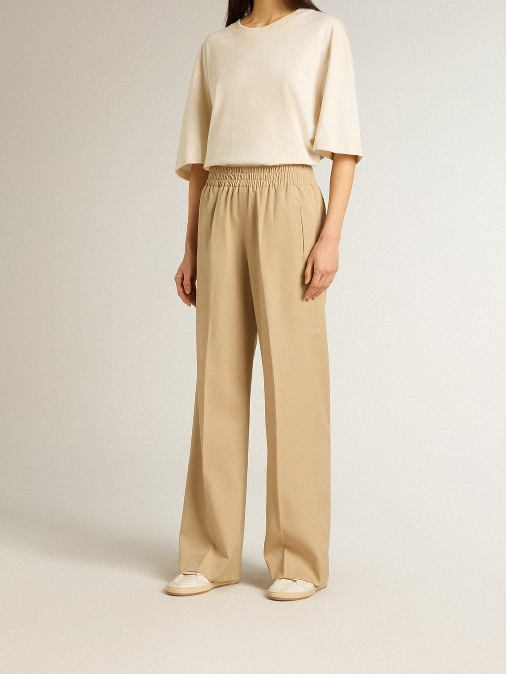 Women’s sand-colored joggers
