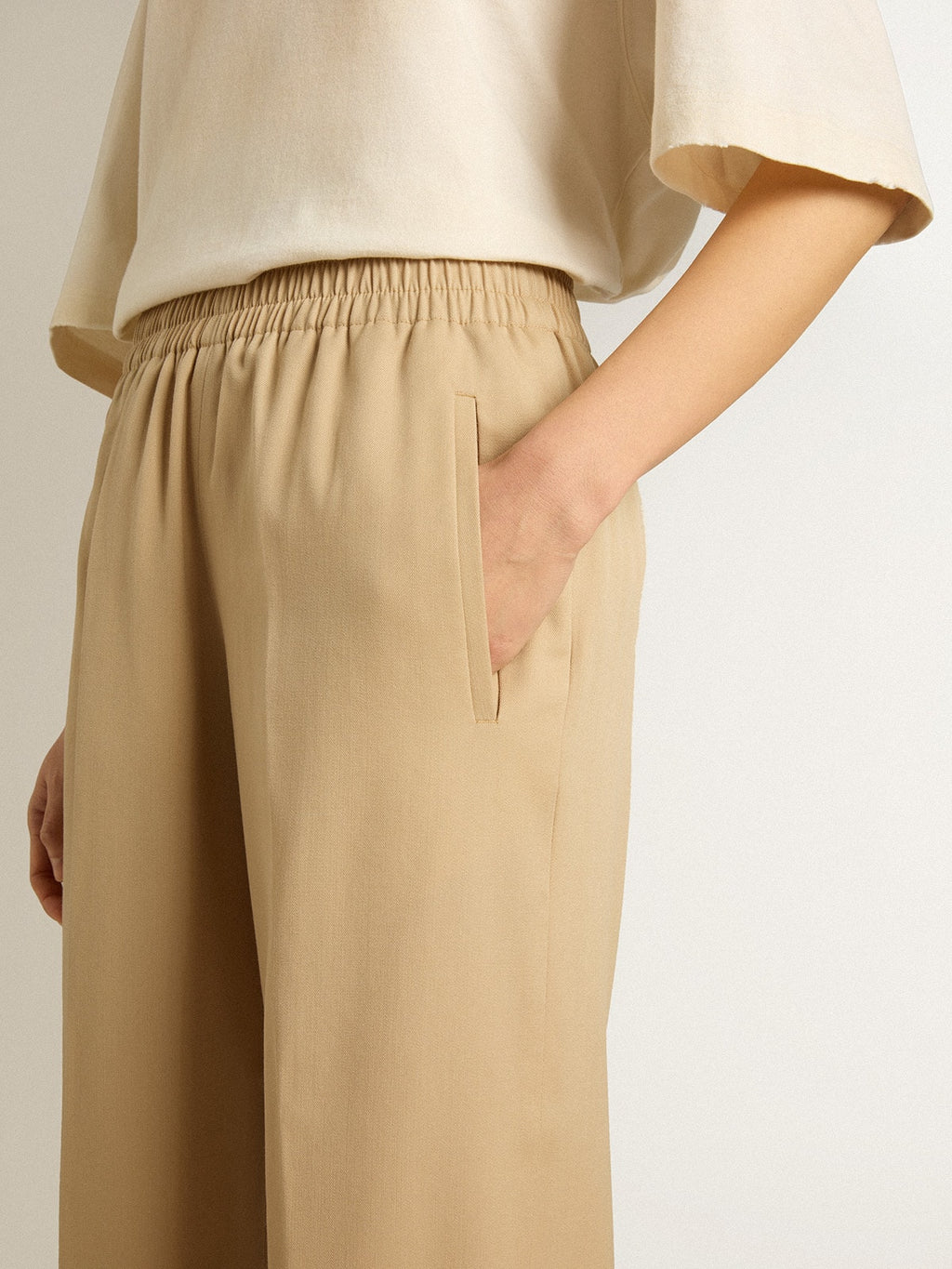 Women’s sand-colored joggers