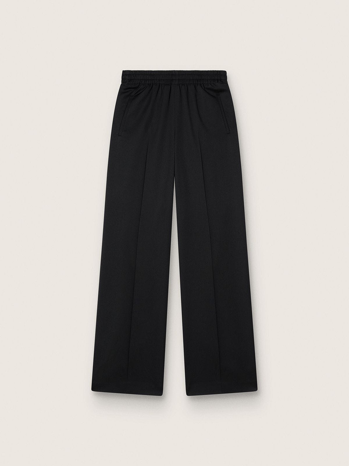 Women’s black lightweight wool joggers
