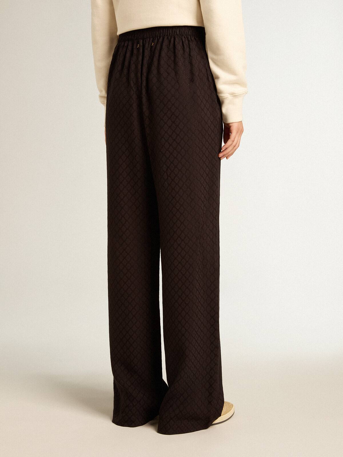 Women’s black viscose joggers
