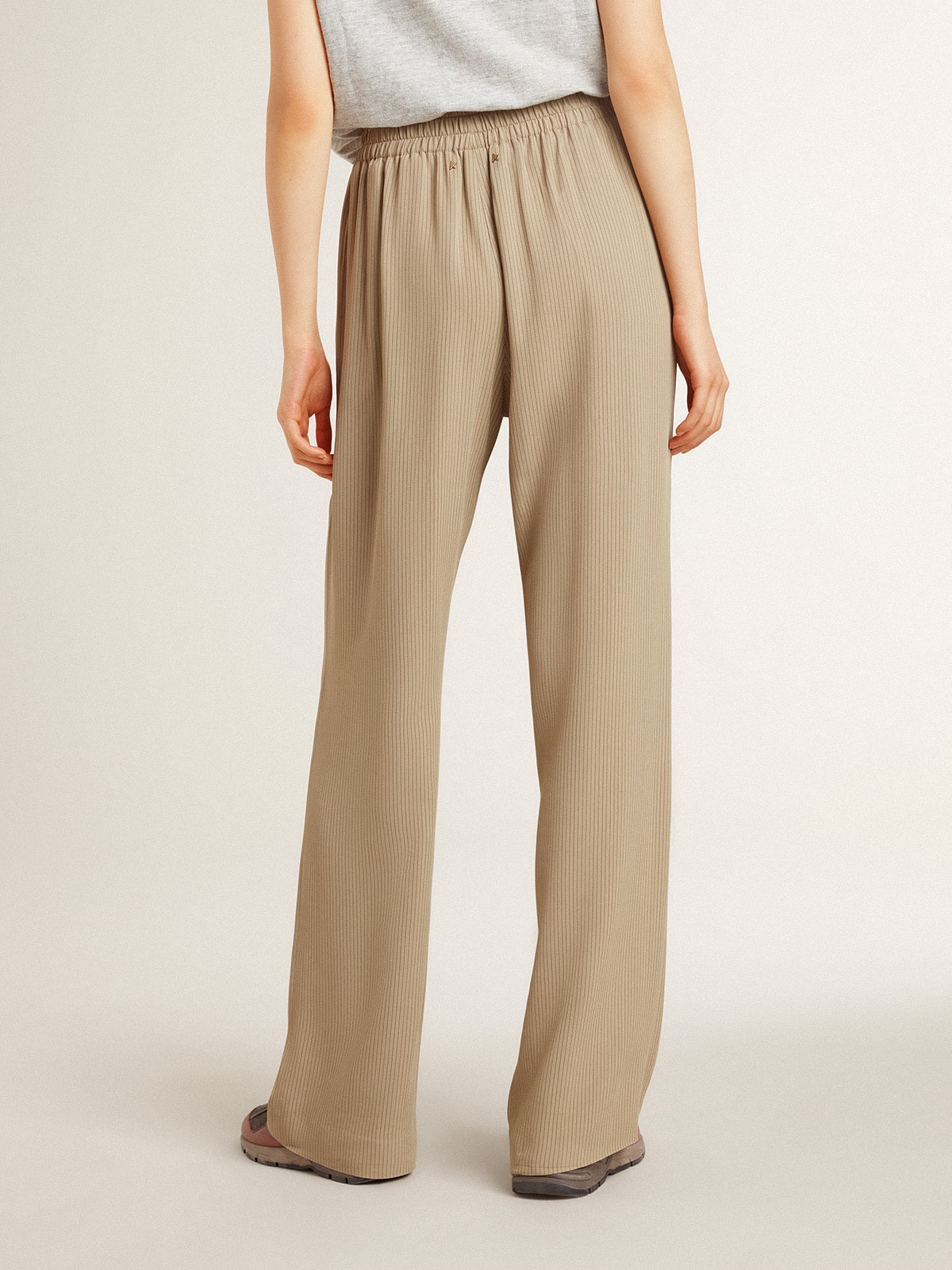 Women's travertine-colored joggers