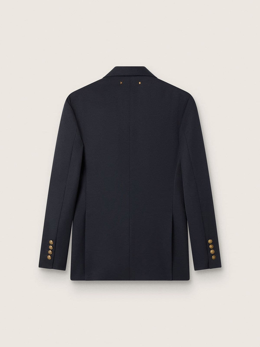 Women's double-breasted dark blue blazer