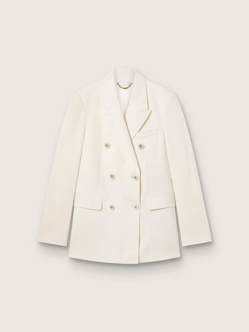 Women’s aged white double-breasted blazer