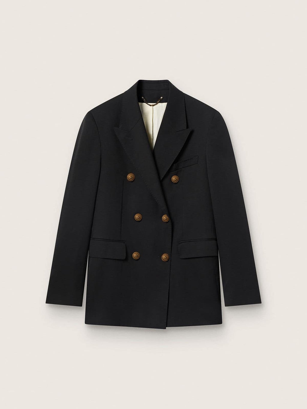 Women’s black double-breasted blazer