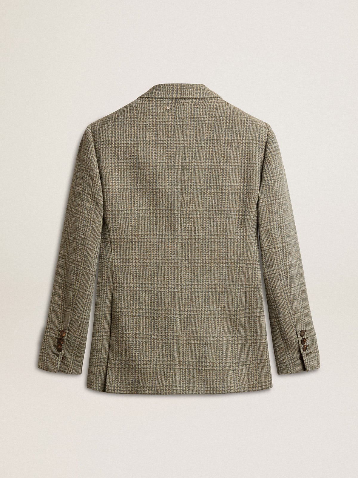 Women's double-breasted blazer in Shetland wool