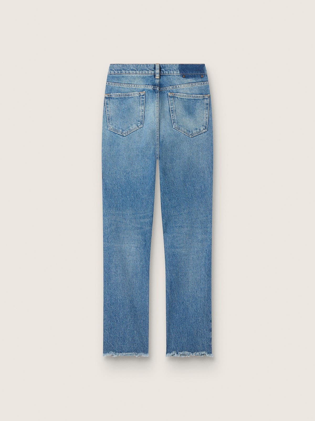 Women's cropped flared jeans with medium wash