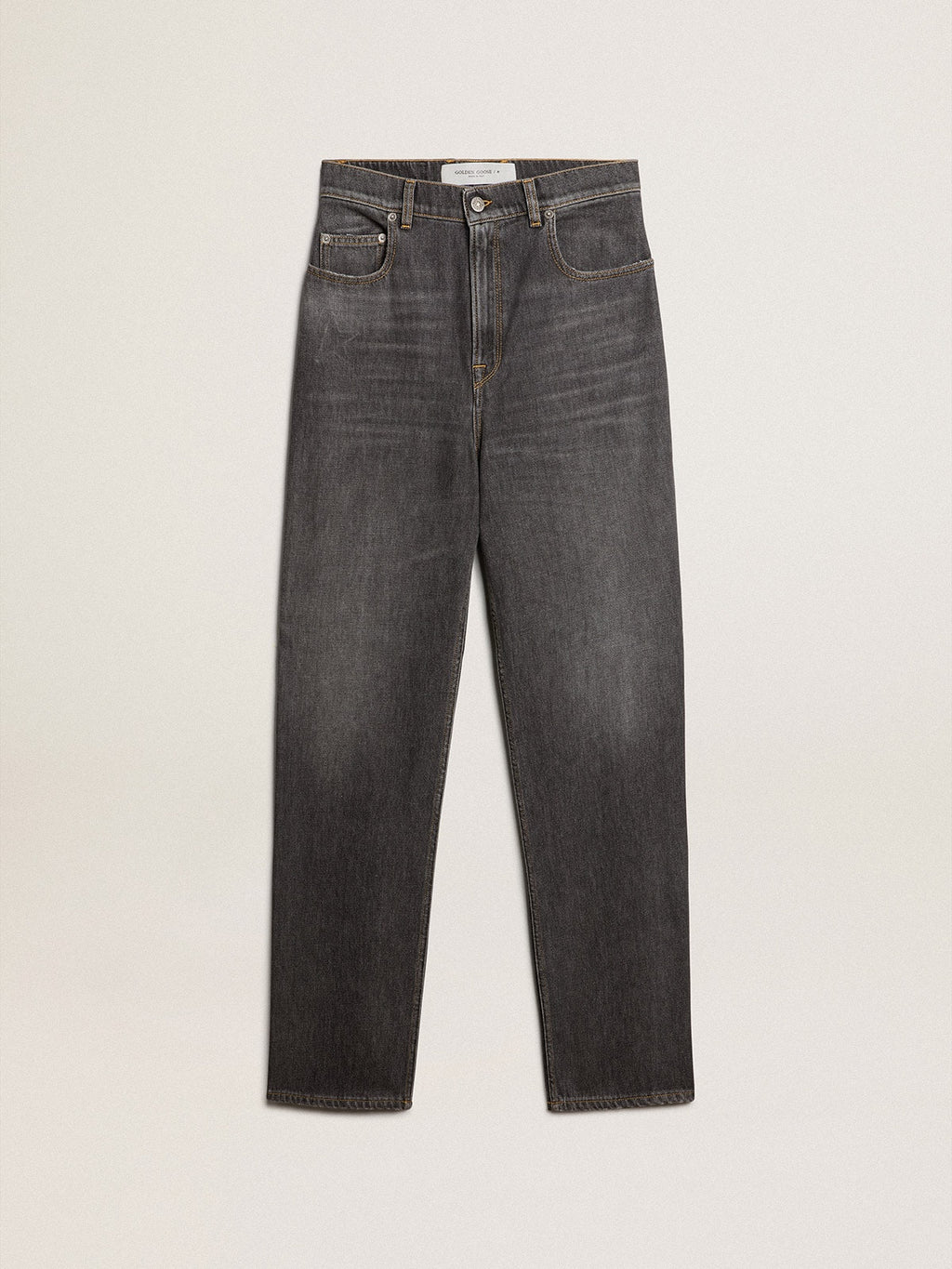 Women’s black jeans with printed pocket