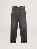 Women’s black jeans with printed pocket