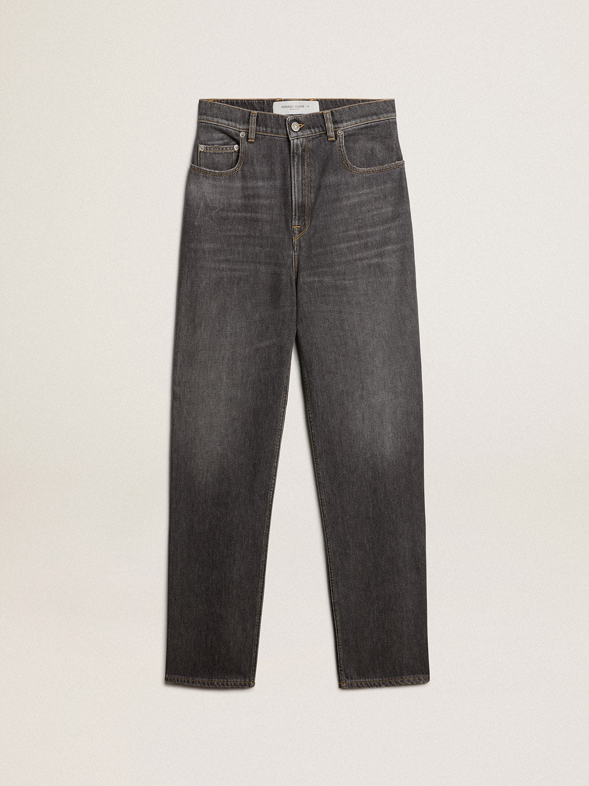 Women’s black jeans with printed pocket