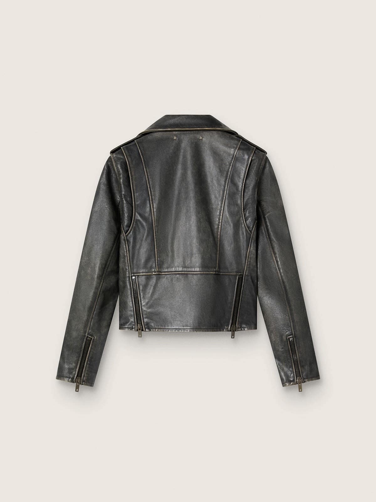 Women’s leather biker jacket