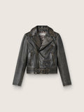 Women’s leather biker jacket