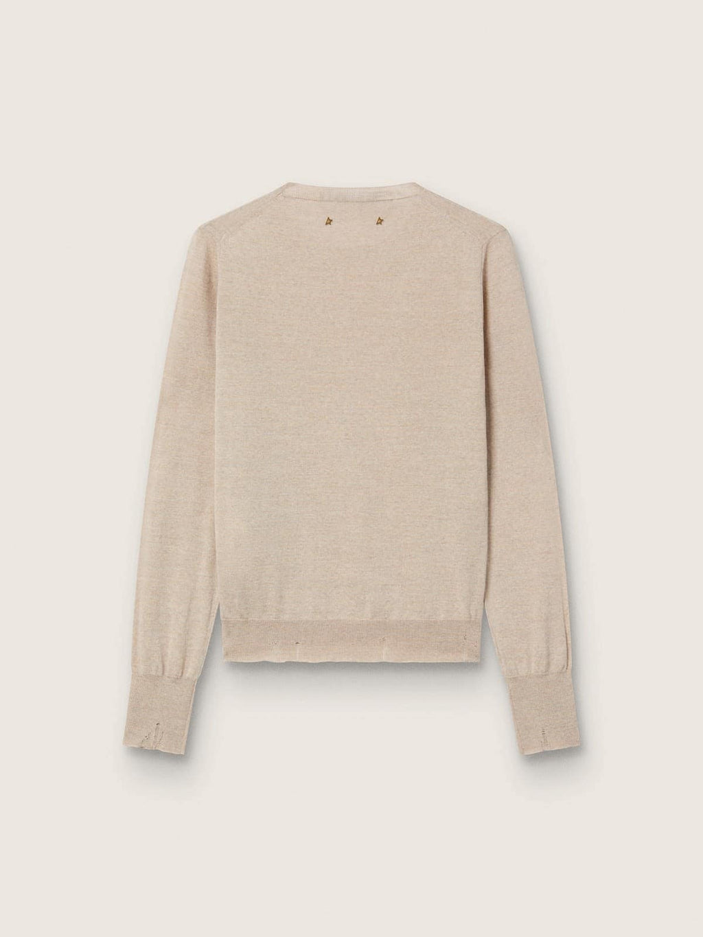 Women's sweater in light brown merino wool