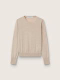 Women's sweater in light brown merino wool