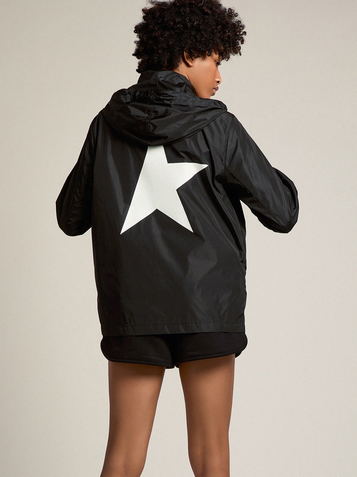 Women’s windcheater with contrasting white logo and star
