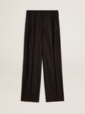 Women’s pants in dark gray wool