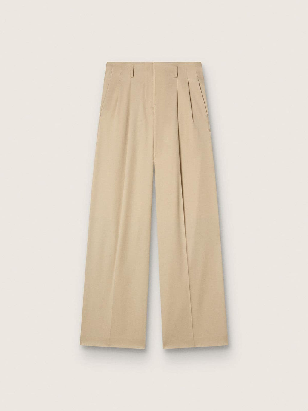 Women’s wool gabardine pants in sand