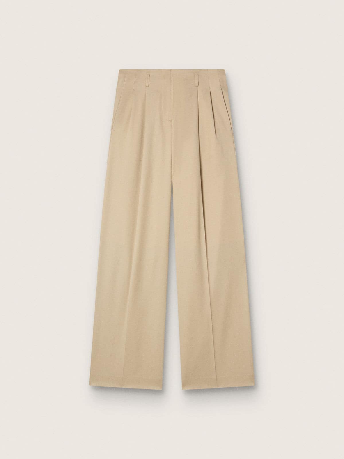 Women’s wool gabardine pants in sand