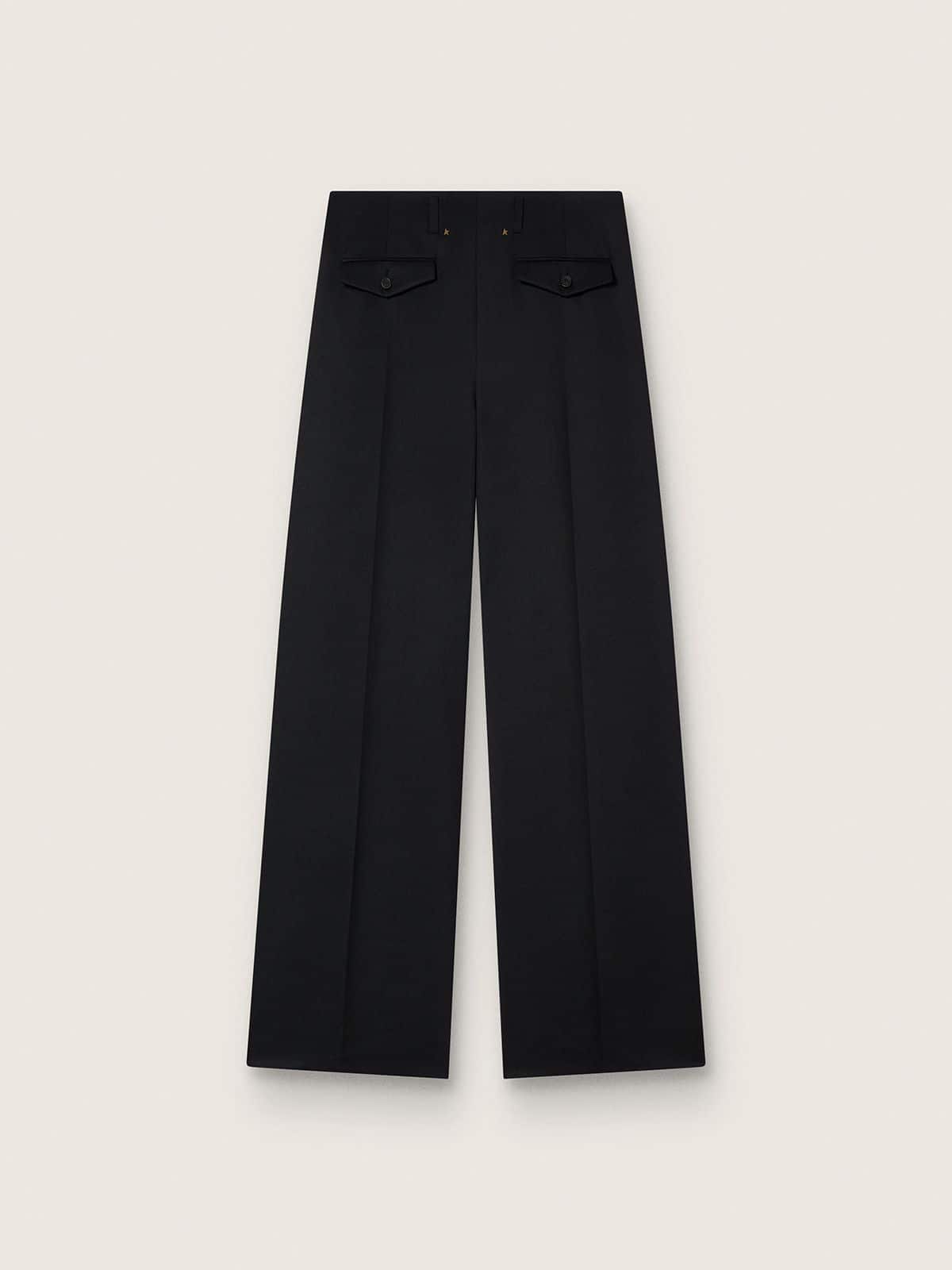 Women’s black wool gabardine pants