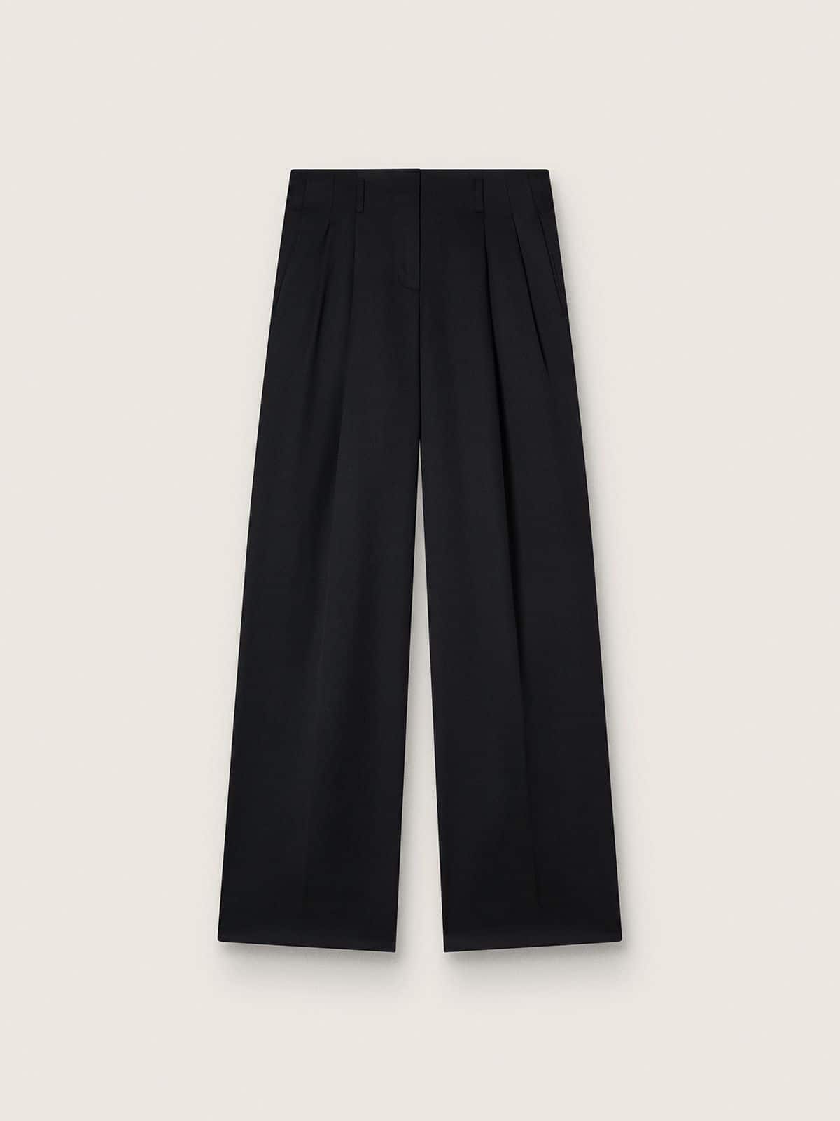 Women’s black wool gabardine pants