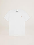 White Star Collection T-shirt with star in gold glitter on the front