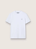 Women's white T-shirt with silver glitter star on the front