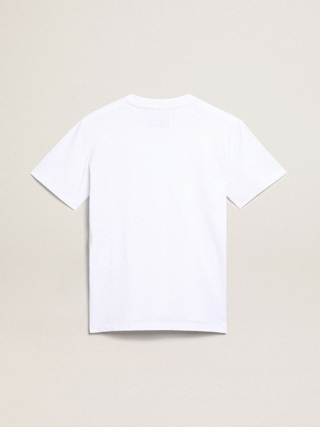 Women's white T-shirt with green star on the front