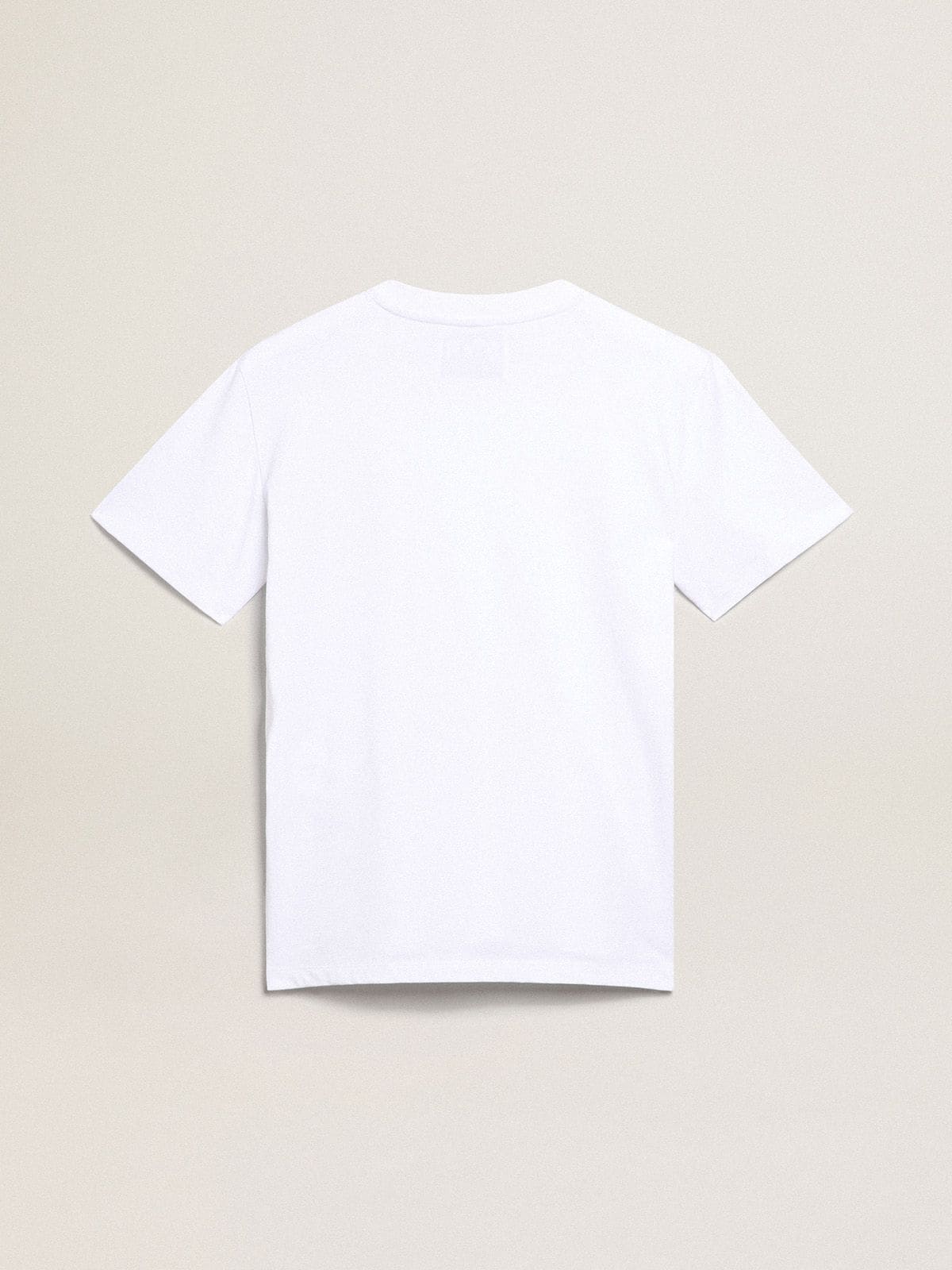 Women's white T-shirt with green star on the front