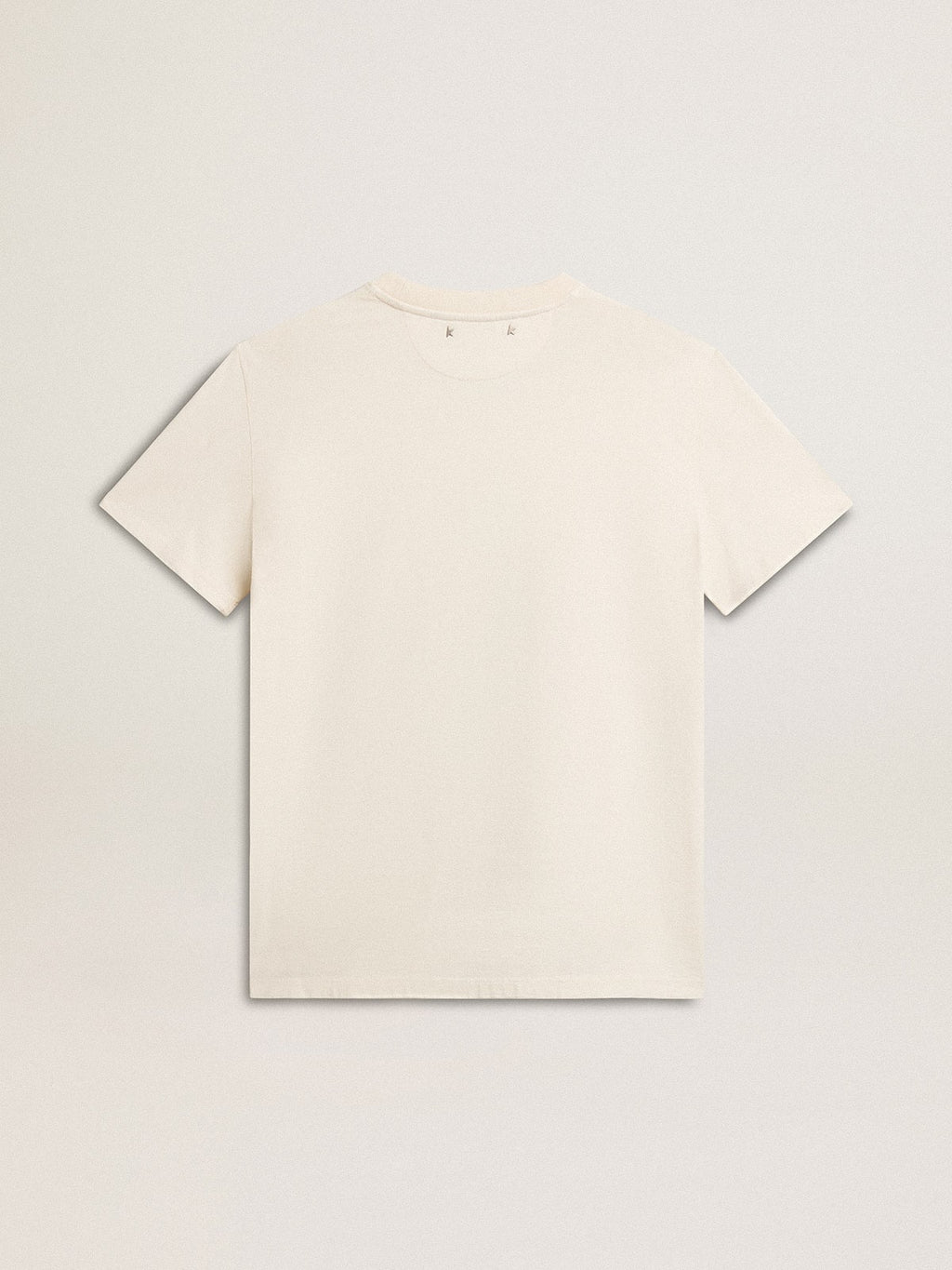 Women’s T-shirt in aged white with logo on the chest